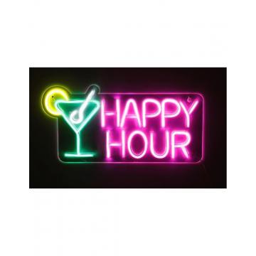 Επιγραφή LED neon HAPPY HOUR 43X21