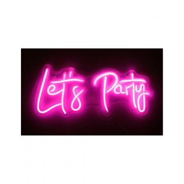 Επιγραφή LED neon LETS PARTY 41X18