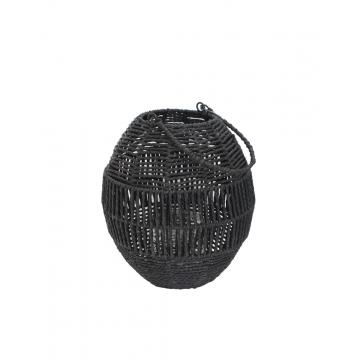 Φανάρι τεχν.Raffia μαύρο Φ27Η29,5cm