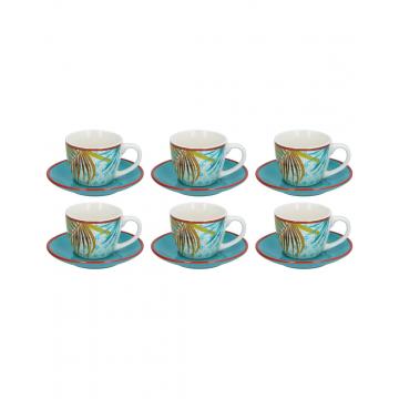Φλιτζανάκια καφέ "Jungle" με πιατάκι set6/90ml