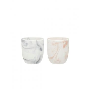 Φλυτζάνι espresso marble effect/2χρώματα 8 x 7,5 x 7,5 cm
