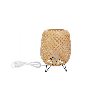 Φωτιστικό επιτρ.bamboo φυσικό/μεταλ.πόδια Φ19Η29cm