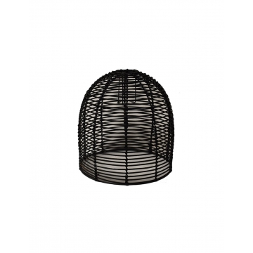 Φωτιστικό καπέλο οροφής rattan μαύρο 34Χ34,5