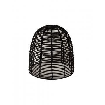 Φωτιστικό καπέλο οροφής rattan μαύρο 40Χ40,5