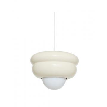 Φωτιστικό οροφής γυάλινο cream Φ28 cm