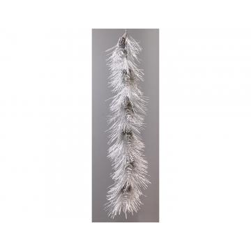 Γιρλάντα πεύκο χιονισμ.με κουκουν. H180cm