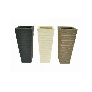 Γλάστρα fiberclay 24Χ24Χ50εκ. 3χρ.