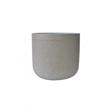 Γλάστρα fibreclay rain μπεζ χρ. Φ37Χ34