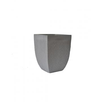 Γλάστρα fibreclay rain τετρ. γκρι χρ. 22Χ22Χ29,5