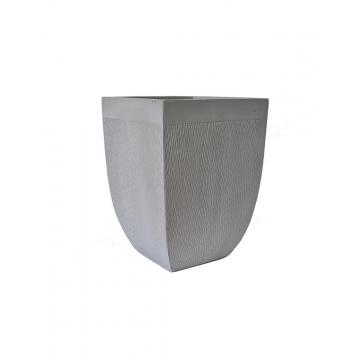 Γλάστρα fibreclay rain τετρ. γκρι χρ. 36Χ36Χ49