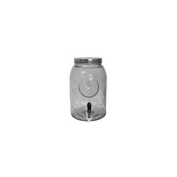 Γυάλα σαγρέ,inox καπάκι&βρύση19Χ30,6.5L