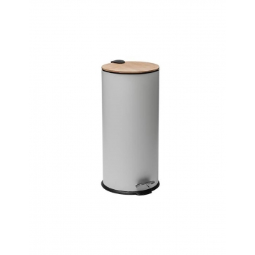 Κάδος απορ.καπάκι bamboo 30LT, 65εκ. Λευκό  χρ.