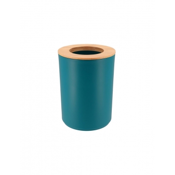 Κάδος απορ.πλαστ. με bamboo 5LT μπλε