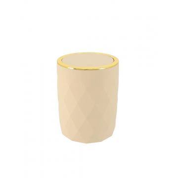 Κάδος αποριμμάτων ABS rubber 6lt εκρού