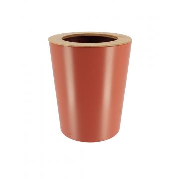 Κάδος αποριμμάτων μεταλ./καπάκι bamboo 5lt terracota20x40cm