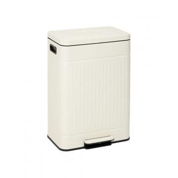 Κάδος απορριμμάτων λευκός μεταλ. 2x30l/45,5 x 36,5 x 67 cm