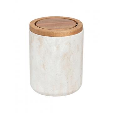 Κάδος μάρμαρο λευκό 1,5L/Φ11,9 H15,8 cm