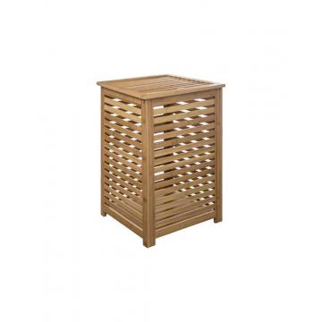 Καλάθι απλύτων μπάνιου bamboo  40Χ40Χ58