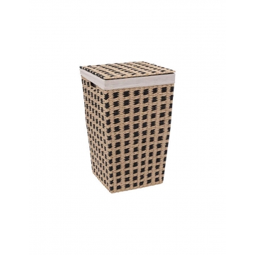 Καλάθι απλύτων ψάθινο black rush 33,5X32,5X53