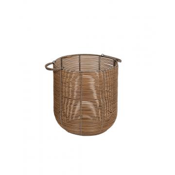 Καλάθι  εξ.χώρου ανακ.rattan φυσικό 35Χ38