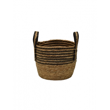 Καλάθι καφέ από τεχνητή raffia 25Χ20