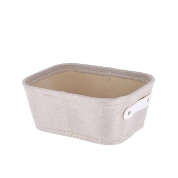 Καλάθι polyester εκρού 26Χ20,5Χ10,5