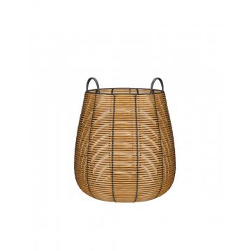 Καλάθι τεχνητό rattan Φ33Η35cm