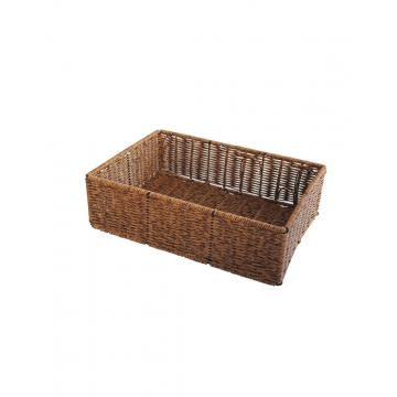 Καλάθι τεχνητό rattan καφε 30,5Χ20,5Χ9,5CM