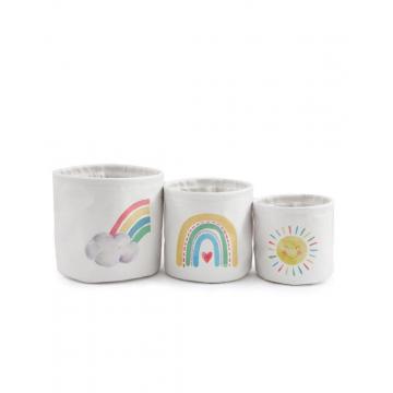 Καλάθι υφασμ. "Rainbow" set3/23x23/20x20/17x17cm