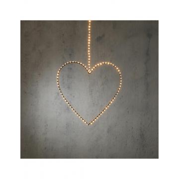 Καρδιά περιγ/μα φωτιζόμενο Χ120LED warm  38εκ.