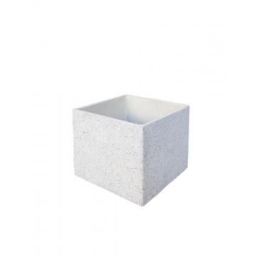 Γλάστρα cement rough εκρού 45Χ45Χ38