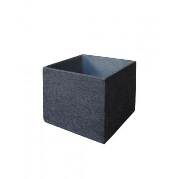 Γλάστρα cement rough μαύρο 55Χ55Χ46