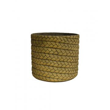 Κασπώ κεραμ.light rattan καφέ χρ.Φ25Χ21