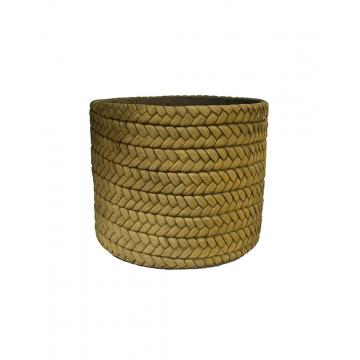 Κασπώ κεραμ.light rattan καφέ χρ.Φ37Χ31