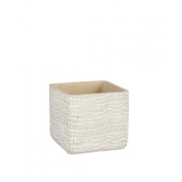 Κασπώ κεραμικό γκρι 14x14H12,5cm