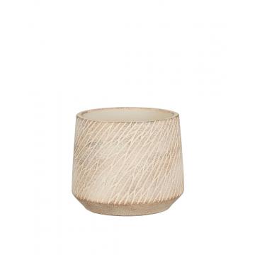 Κασπώ κεραμικό μπεζ Φ13,5Η11,5cm