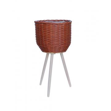 Κασπώ rattan καφέ σε τρίποδο 30Χ25/60