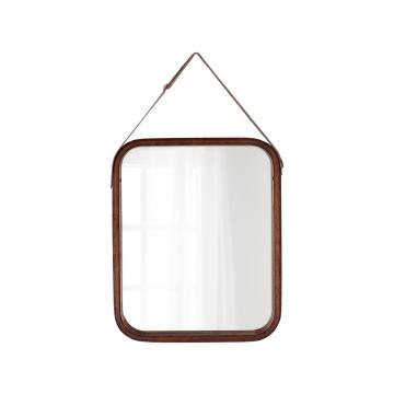 Καθρέπτης τοίχου bamboo καφέ 42x34cm
