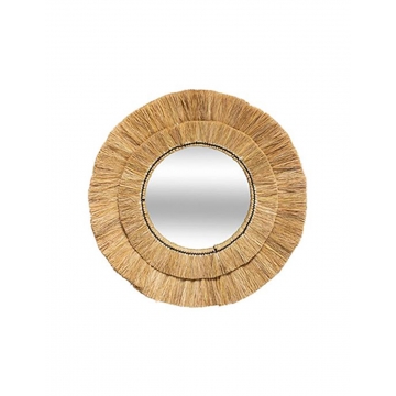 Καθρέπτης raffia Φ60 /30εκ.