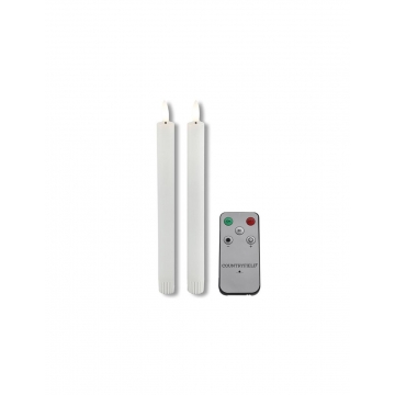 Κερί κηροπηγίου LED/Remote Ctr/Timer 2,2Χ24 λευκό σ/2