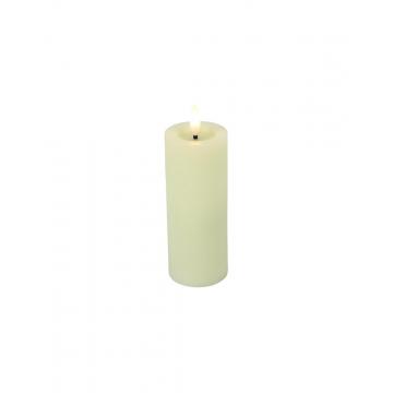Κερί κορμός  εκρού  LED/extra Remote Ctr/Timer 5Χ15