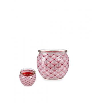 Κερί STRAWBERRY σε γυάλινο ποτήρι Φ7,5Η6,3cm
