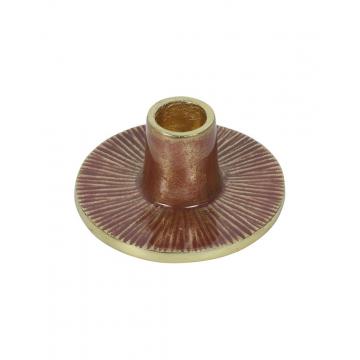 Κηροπήγιο μανιτάρι copper/χρυσό Φ9,5Η4cm