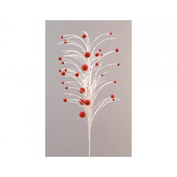 Κλαδί λευκό/κόκκινα πον πον Η104cm