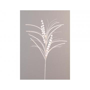 Κλαδί λευκό με glitter H 76cm