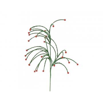 Κλαδί πράσινο/κόκκινες μπιλιες Η80cm