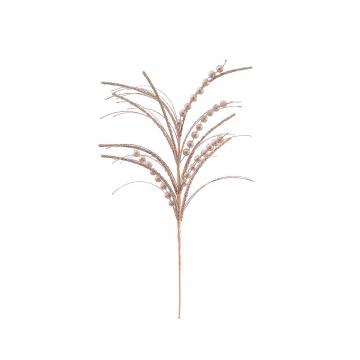 Κλαδί χρυσό champagne με glitter H 76cm