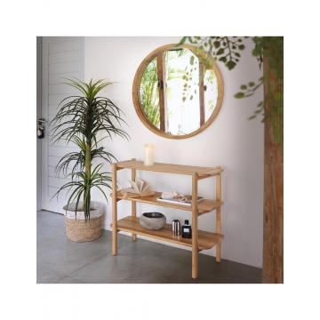 Κονσόλα Teak /Rattan 85x35x73 cm