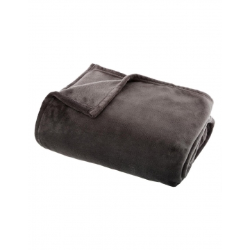 Κουβέρτα microfibre βελουδ.γκρι 180Χ230