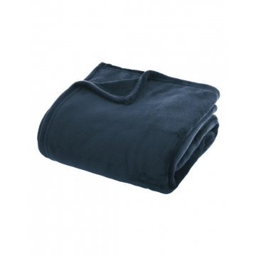Κουβέρτα microfibre βελουδ.μπλε 180Χ230